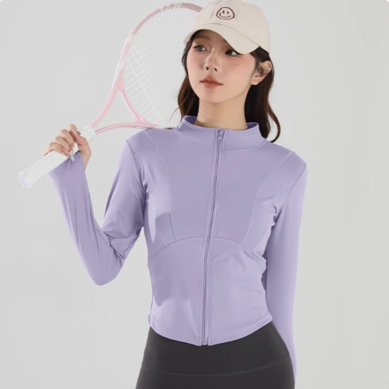 Damen Fitness- & Yoga-Jacke Langarm – Ideal zum Joggen, Radfahren & Training