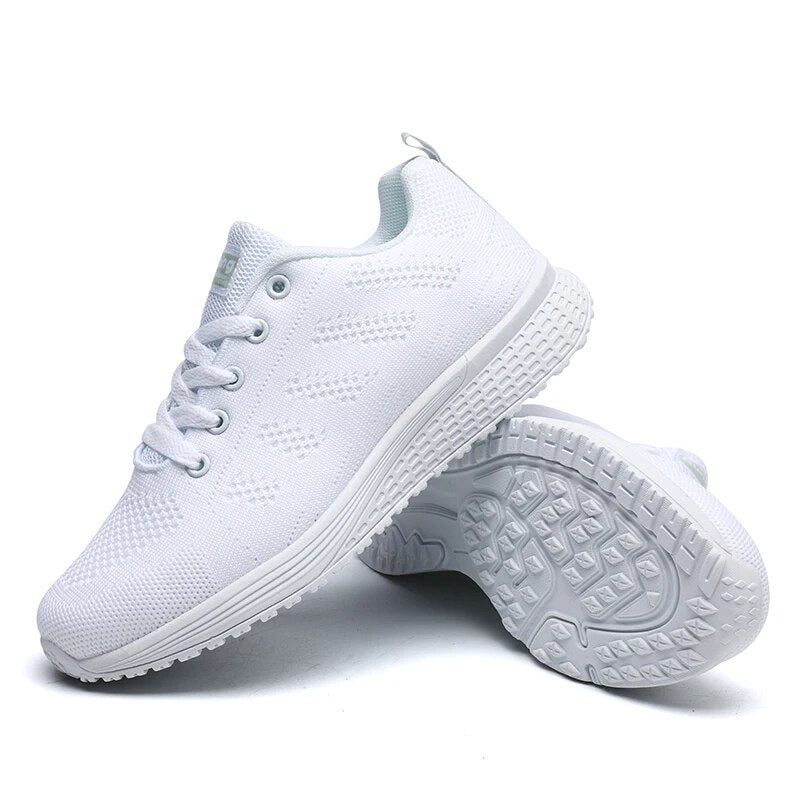 Damen Fitness Sneaker Weiß Kaufen – Atmungsaktive Sportschuhe, Leichte Trainingsschuhe, Bequeme Gym Schuhe für Alltag & Fitness