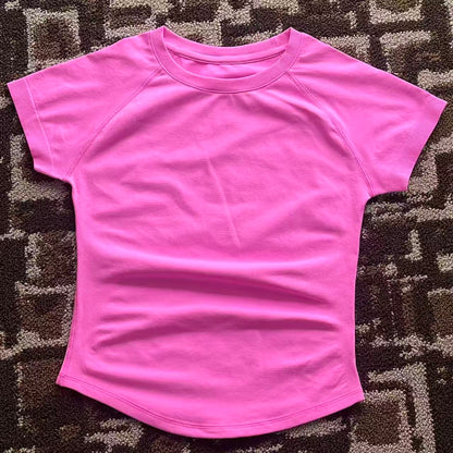Impact Logo Damen Sport T-Shirt Kurzarm – Atmungsaktiv, Elastisch & Rundhals für Running, Fitness & Yoga