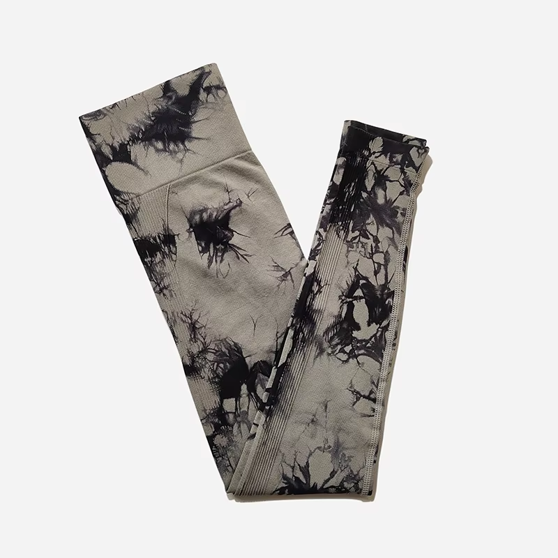 Damen Tie-Dye Seamless Leggings – High-Waist mit Scrunch Butt Effekt