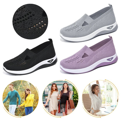 Orthopädische Schuhe Damen Kaufen – Barefoot Sneaker Atmungsaktiv, Rutschfeste Walking Schuhe mit Fußgewölbe-Unterstützung