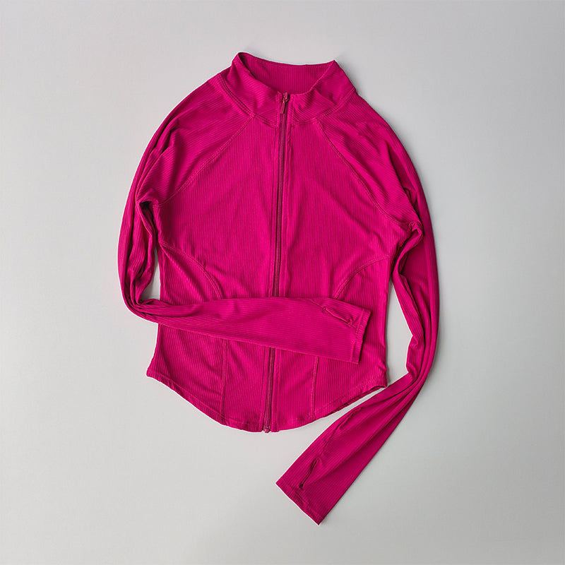 Damen Sportjacke Slim Fit – Schnelltrocknend, Elastisch, mit Reißverschluss