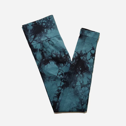Damen Tie-Dye Seamless Leggings – High-Waist mit Scrunch Butt Effekt