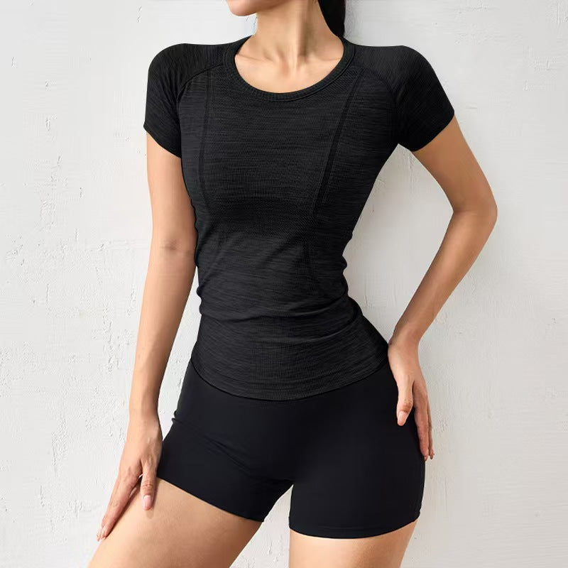 Damen Sommer Sport T-Shirt Kurzarm – Yoga, Fitness, Running & Freizeit Top