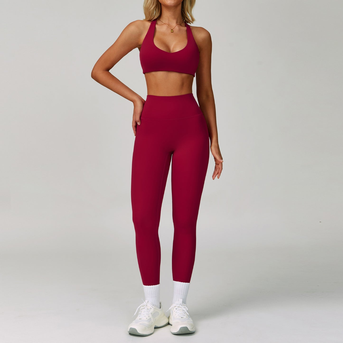 2–3-teiliges Damen Yoga-Set – Sport-BH, High-Waist Leggings & Shorts, Fitness-Outfit für Gym & Training, Push-up Sportbekleidung