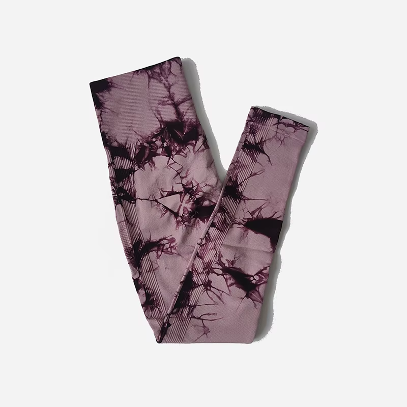 Damen Tie-Dye Seamless Leggings – High-Waist mit Scrunch Butt Effekt
