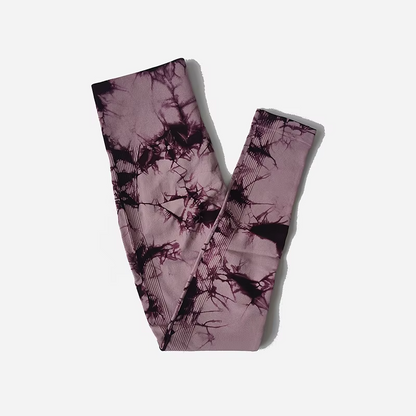 Damen Tie-Dye Seamless Leggings – High-Waist mit Scrunch Butt Effekt