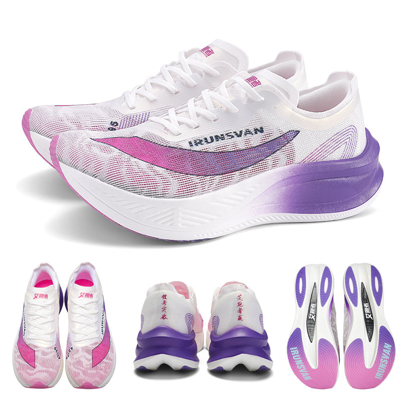 Carbon Laufschuhe Damen Herren Kaufen – IRUNSVAN Marathon Running Schuhe mit Carbonplatte, Leicht Gedämpft, Profi Running & Wettkampf Schuhe