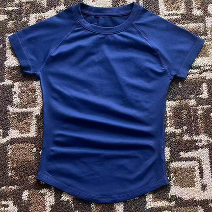 Impact Logo Damen Sport T-Shirt Kurzarm – Atmungsaktiv, Elastisch & Rundhals für Running, Fitness & Yoga