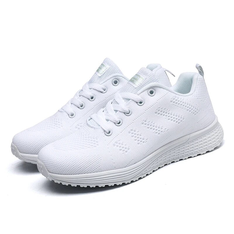 Damen Fitness Sneaker Weiß Kaufen – Atmungsaktive Sportschuhe, Leichte Trainingsschuhe, Bequeme Gym Schuhe für Alltag & Fitness