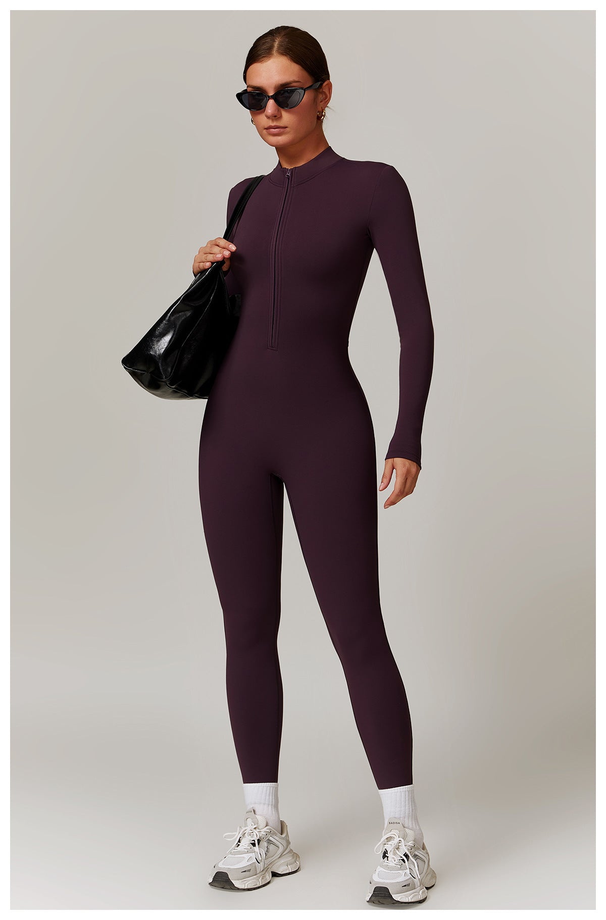 Damen Samt Yoga Fitness Jumpsuit – Push-Up Activewear für Fitnessstudio, Pilates & Training