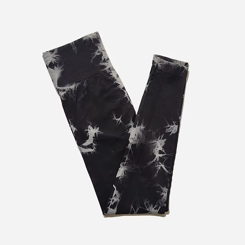 Damen Tie-Dye Seamless Leggings – High-Waist mit Scrunch Butt Effekt