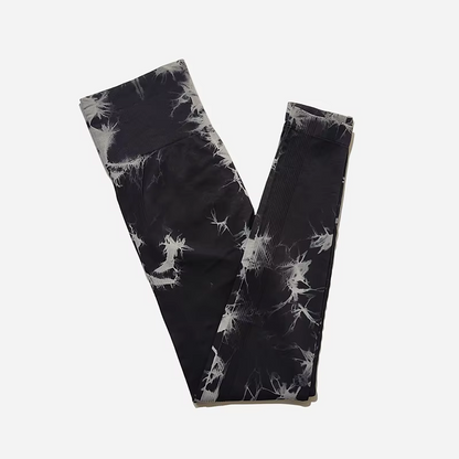 Damen Tie-Dye Seamless Leggings – High-Waist mit Scrunch Butt Effekt