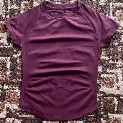 Impact Logo Damen Sport T-Shirt Kurzarm – Atmungsaktiv, Elastisch & Rundhals für Running, Fitness & Yoga