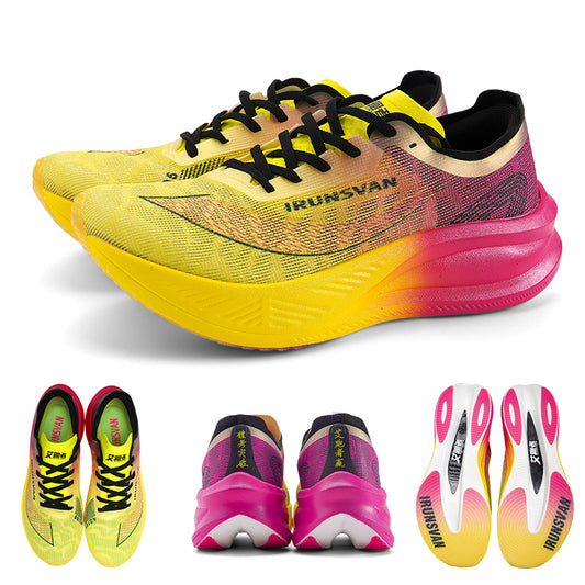 Carbon Laufschuhe Damen Herren Kaufen – IRUNSVAN Marathon Running Schuhe mit Carbonplatte, Leicht Gedämpft, Profi Running & Wettkampf Schuhe