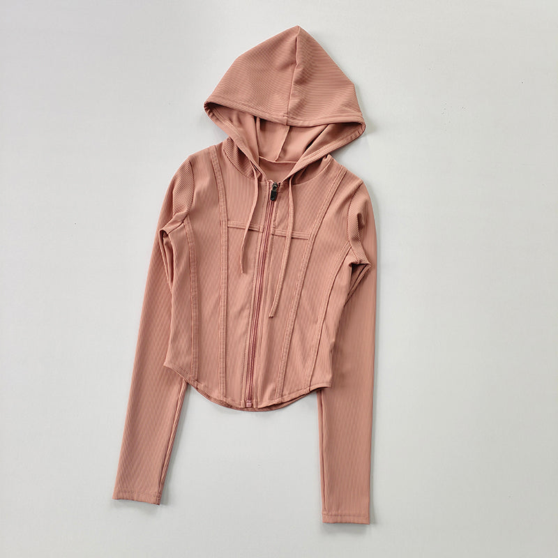 Damen Sportjacke mit Kapuze – Schnell trocknend & Figurbetont