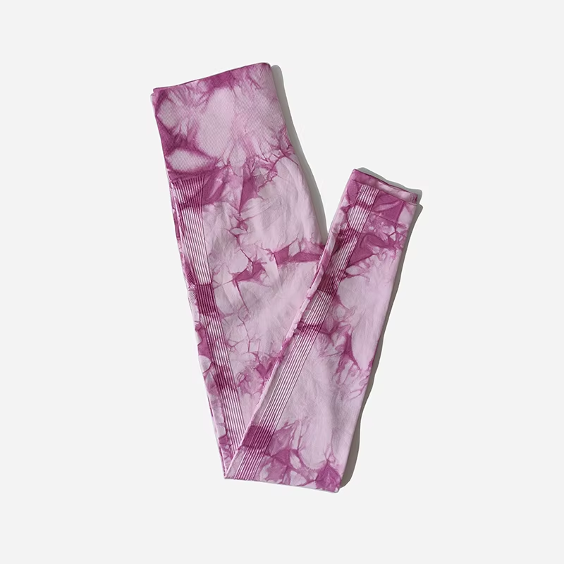 Damen Tie-Dye Seamless Leggings – High-Waist mit Scrunch Butt Effekt
