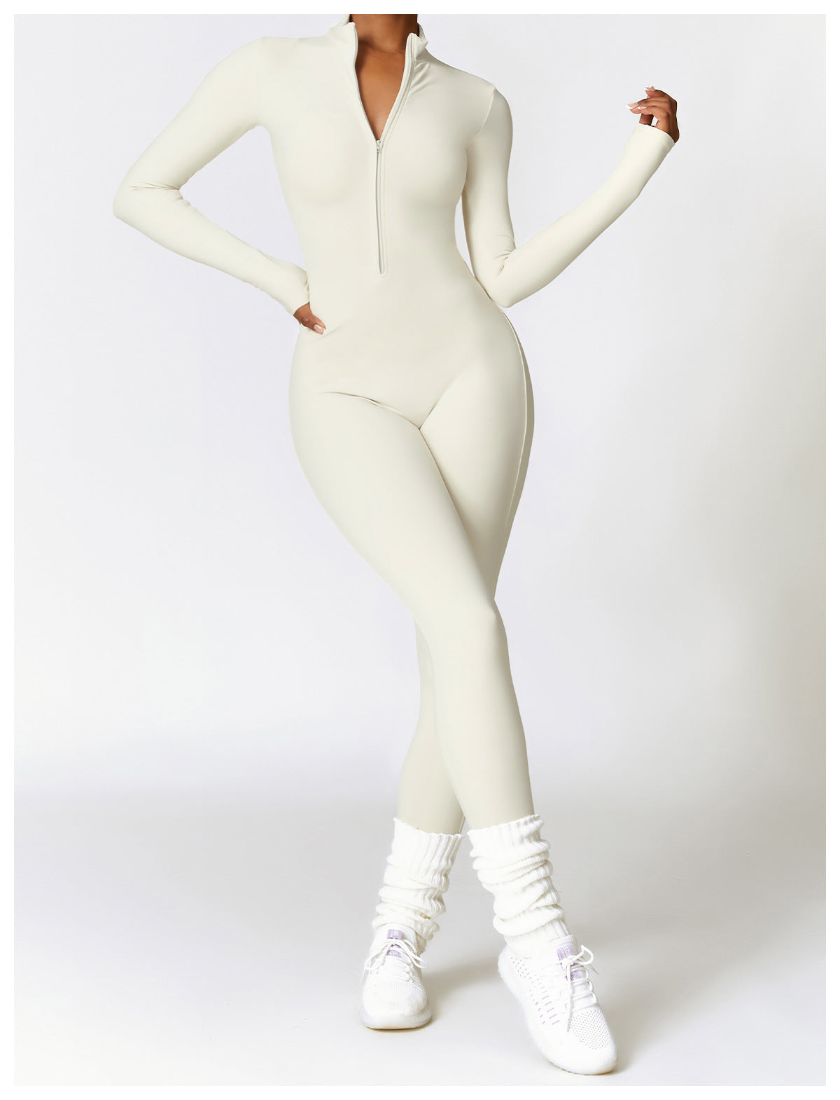 Damen Samt Yoga Fitness Jumpsuit – Push-Up Activewear für Fitnessstudio, Pilates & Training