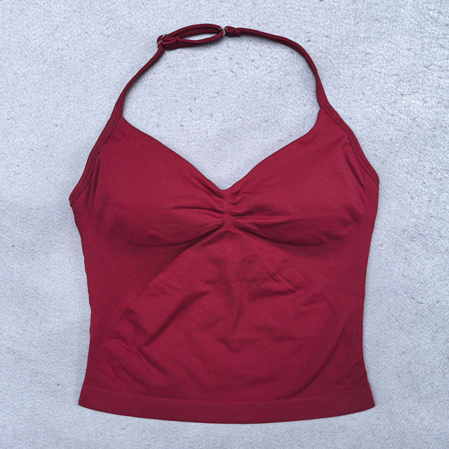 Damen Yoga Set – Backless Top & Shorts (2-teilig) für Fitness & Gym