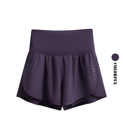DRUR Damen 2er Yoga Set – Sommer Sport Outfit mit Kurzarm-Top & Running Shorts