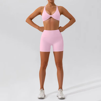 2-teiliges Damen-Yoga-Set – Schnell trocknender Sportanzug für Fitnessstudio, Training und Laufen mit langärmeligem Sportoberteil