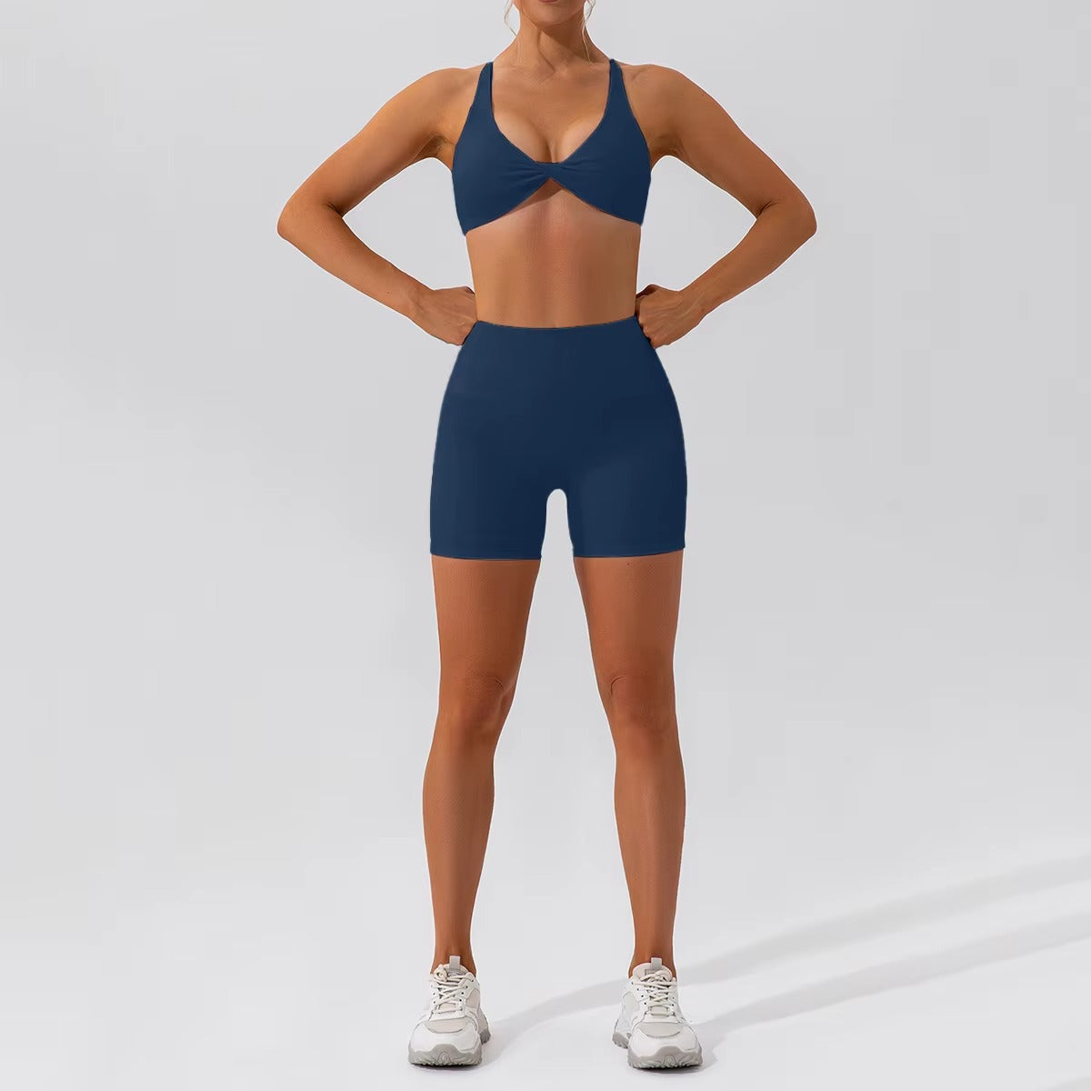 2-teiliges Damen-Yoga-Set – Schnell trocknender Sportanzug für Fitnessstudio, Training und Laufen mit langärmeligem Sportoberteil