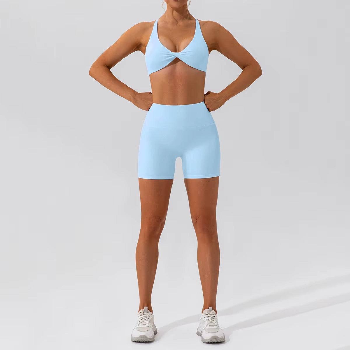 2-teiliges Damen-Yoga-Set – Schnell trocknender Sportanzug für Fitnessstudio, Training und Laufen mit langärmeligem Sportoberteil